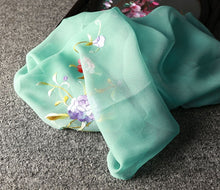 Load image into Gallery viewer, SILK EMBROIDERY SCARF
