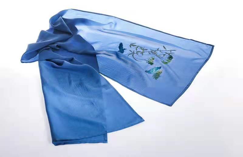 SILK EMBROIDERY SCARF-LIMITED EDITION