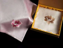 Load image into Gallery viewer, SILK EMBROIDERY CHERRY BLOSSOM KERCHIEF
